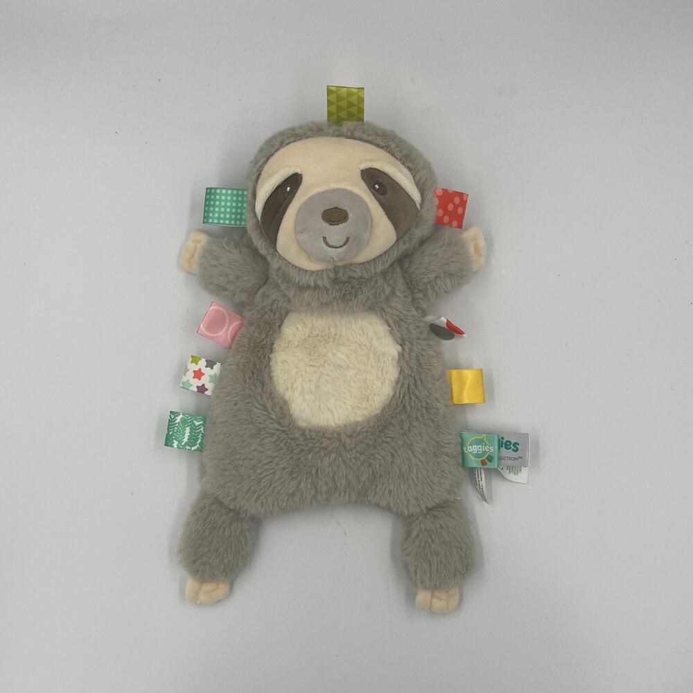 Mary Meyer Signature Taggies Molasses Tree Sloth Security Blanket Lovey Gray 12"